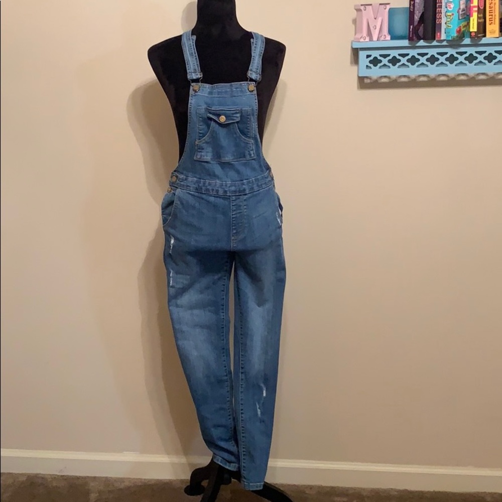 Zara girls jean overalls